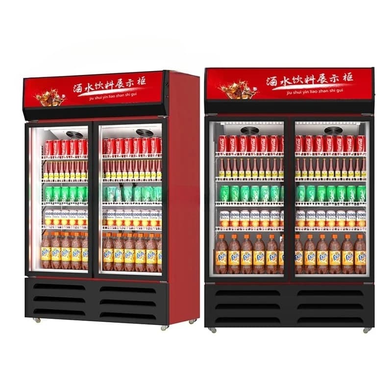 Single temperature mini refrigerator and freezer bar counter refrigerator with glass door for beer bottle display