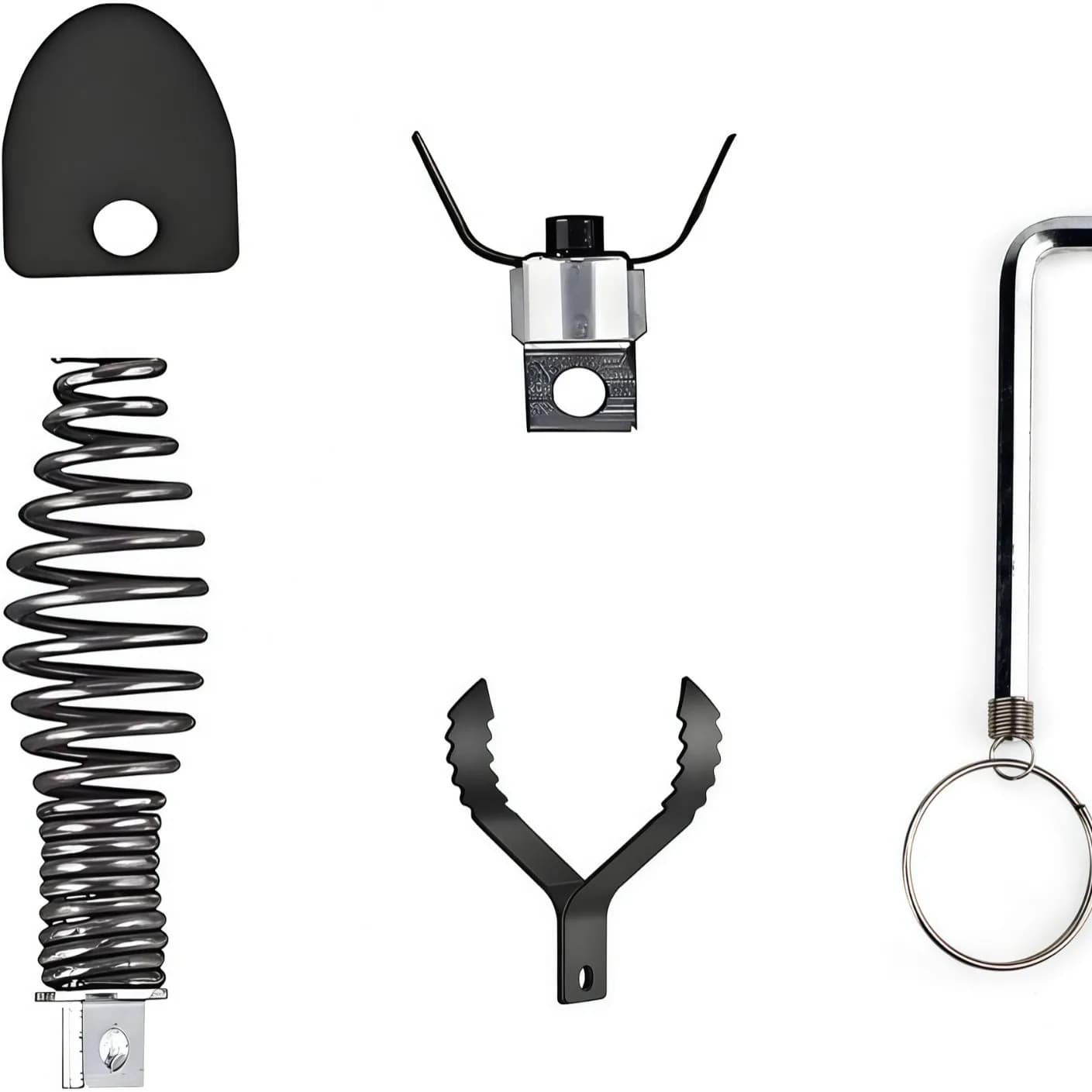 YGTITAN Heavy Duty Drain Snake Kit, 5-Piece Drill Attachment Set, Clog Remover for Sink Bathroom Plumbing