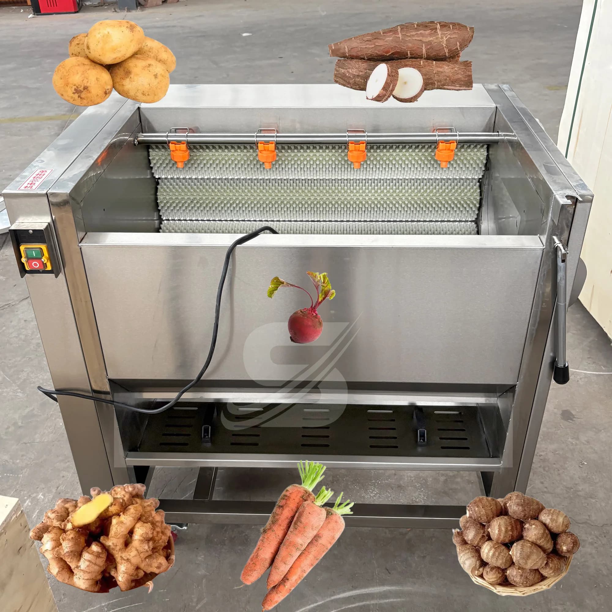 Electric Small Cassava Skin Ginger Potato Peel Wash Peeler Washer Machine for Sale Cleaning and Peeling Machine