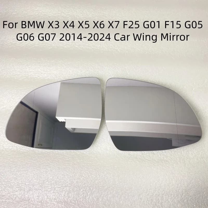 Heated Side Rearview Mirror Glass Lens For BMW X3 X4 X5 X6 X7 F25 G01 F15 G05 G06 G07 2014-2024 Car Wing Mirror Replacement