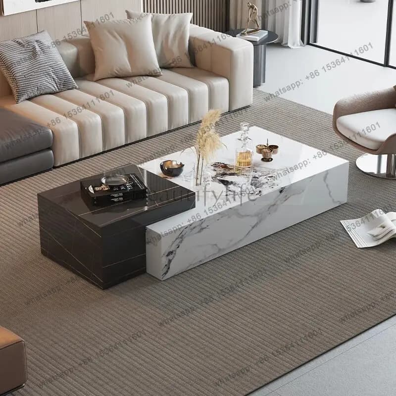 zj.Japanese Luxury Coffee Table Living Room Korean Aesthetic Compact Coffee Table Modern Entertainment Meubles Lounge Furniture