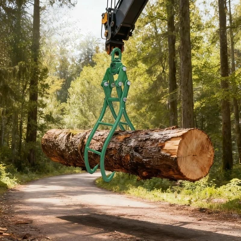 Round Steel 4-claw Heavy-duty Tree Lifter, Rotary Logging Clip Log Hook