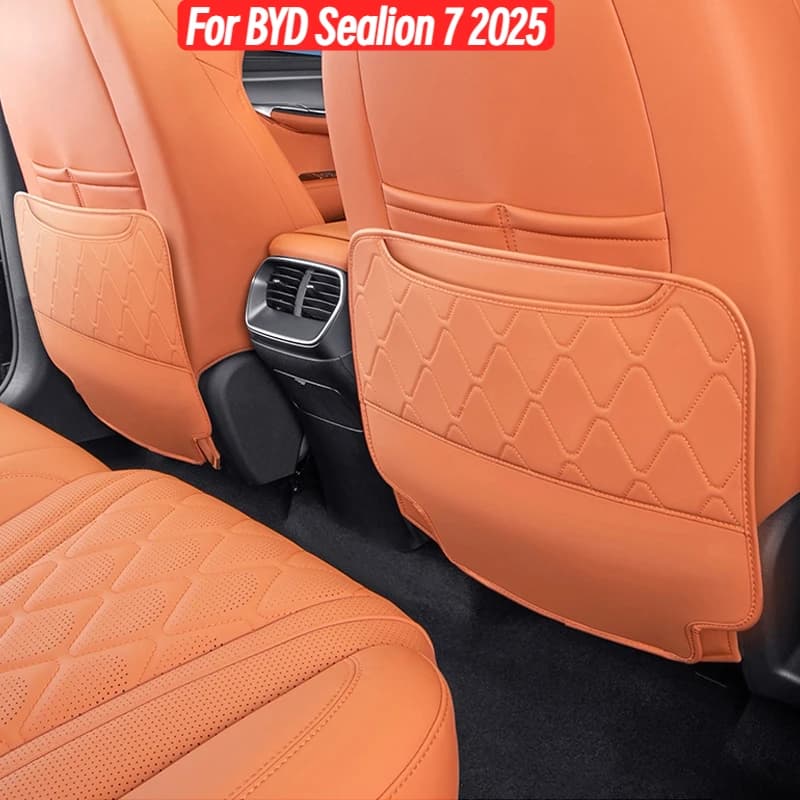 For BYD Sealion 7 2025 Car Seat Back Storage Rear Anti-Wear Backrest Anti-kick Pad Auto Accessorie Interior Accessories