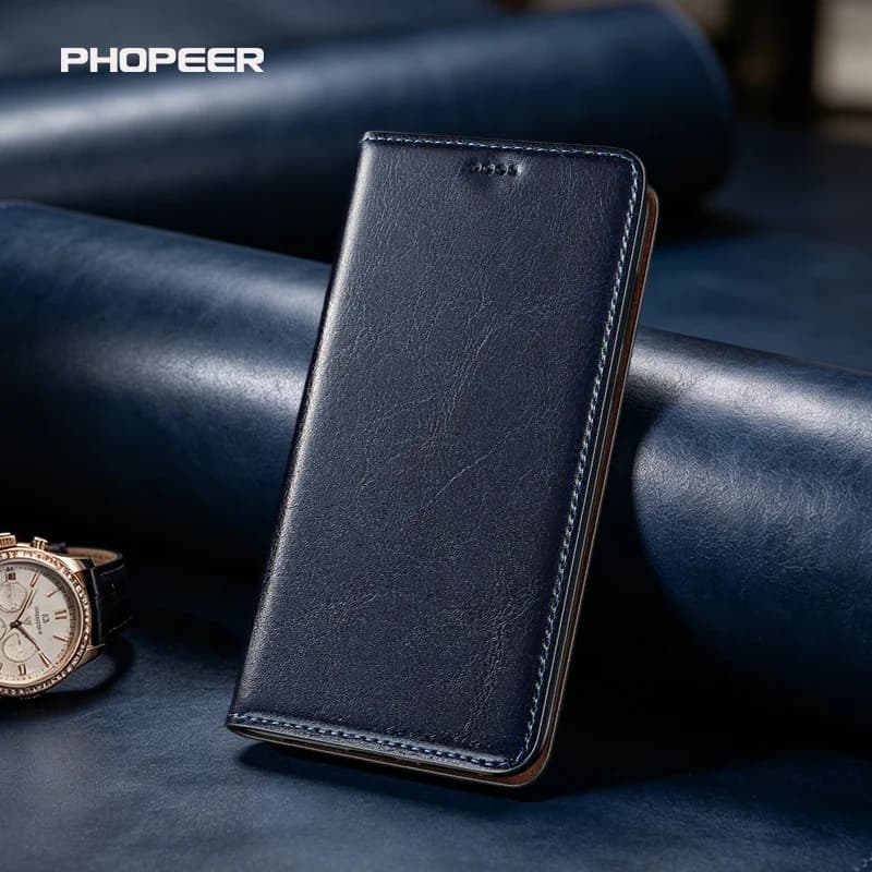 Luxury Genuine Leather Case for Motorola G86 85 84 83 82 75 73 72 64 62 60 55 54 Power Horsehide texture phone case