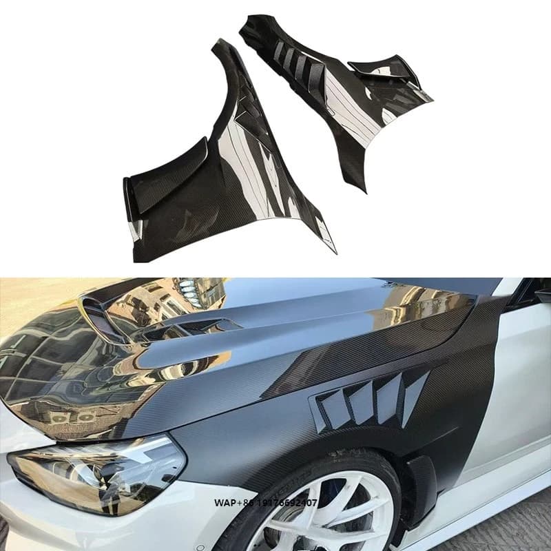 Dry Carbon Fiber Aero Upgrade Front Fender for  2 Series G87 M2 2023-2025 Shark Gills Vented Side Wing Performance Body Kit