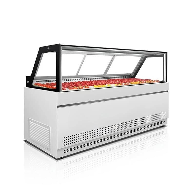 Commercial rock sugar gourd display cabinet air-cooled frost-free refrigerated freezer ice cream dessert refrigerator candied