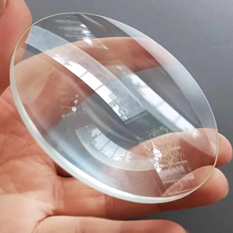 1PCS 80mm Optical Double Convex Lens Focal Length 150mm Optics Glass Biconvex
