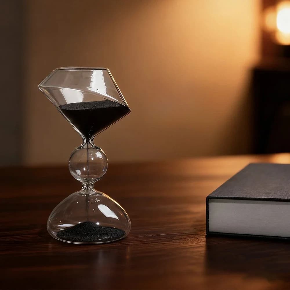 Creative Glass Hourglass Sand Clock Timer Desktop Art Alien Hourglass Modern Sand Clock Office Home Decor Accessories Gift