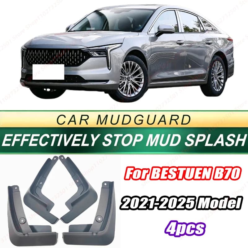 For BESTUEN B70 2021-2025 Model 4PCS Front Rear Mud Flaps Splash Guards Fender Mudguards Auto Accessories