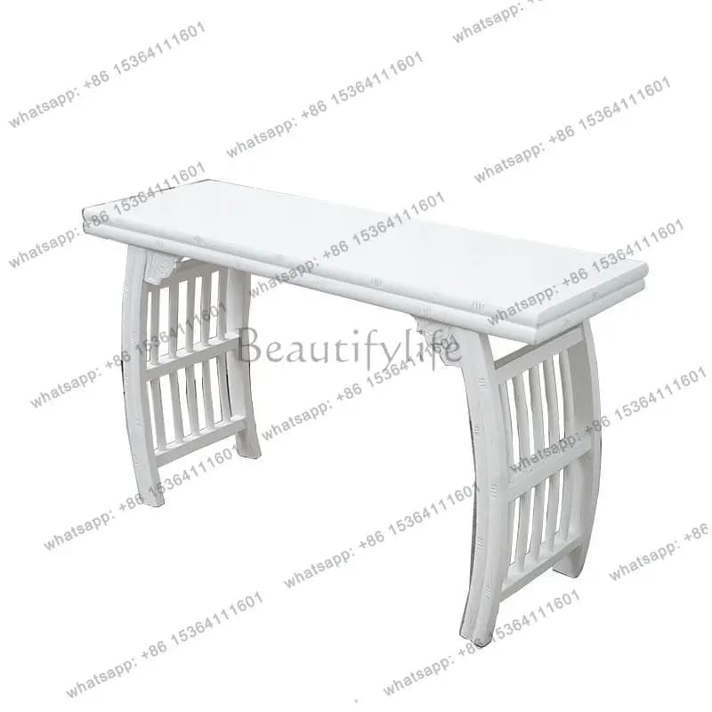 New Chinese White Solid Wood Guqin Table Qin Book Method\ Tea Table