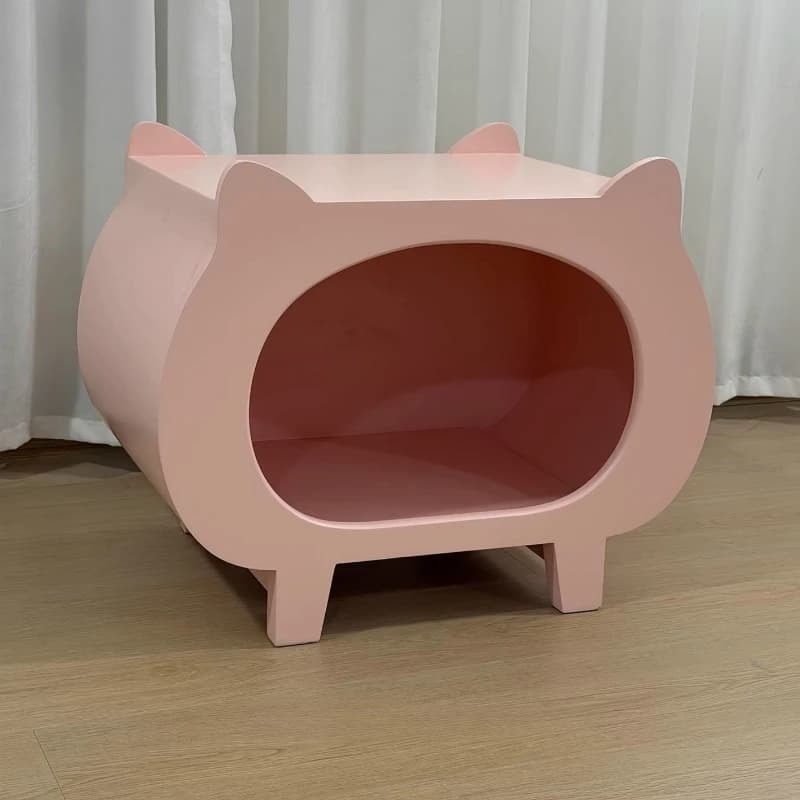 Pet Princess Wood Nightstands Small Realm Elegant Weird Modern Bedside Table Smart Cute Dopamine Table De Chevet Furniture