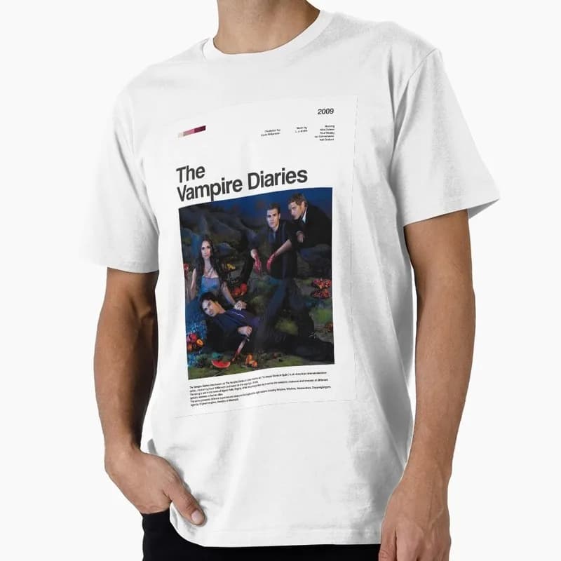 Retro The Vampire series poster Graphic T‑Shirt TV Show Fan Gift Unisex Y2K Streetwear Short Sleeve Casual Tee S-6XL