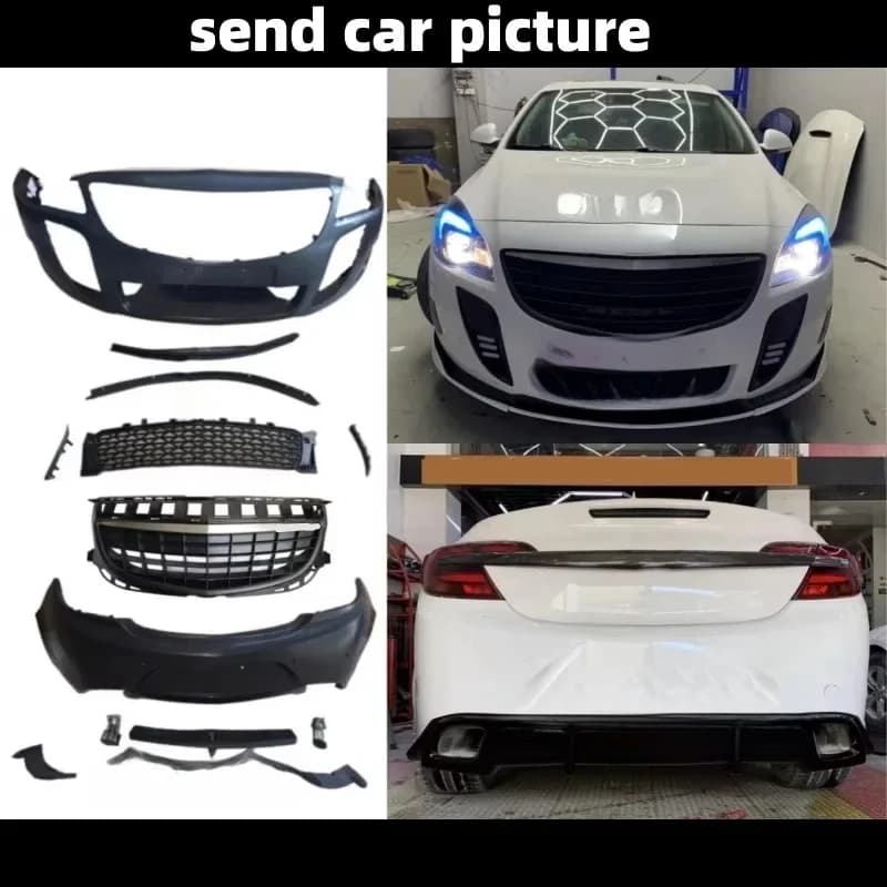 High Quality GS Style Body Kit Front Rear Bumper Grille Exhaust Tips For Buick Regal Opel Insignia 2014-2016 Modification Parts