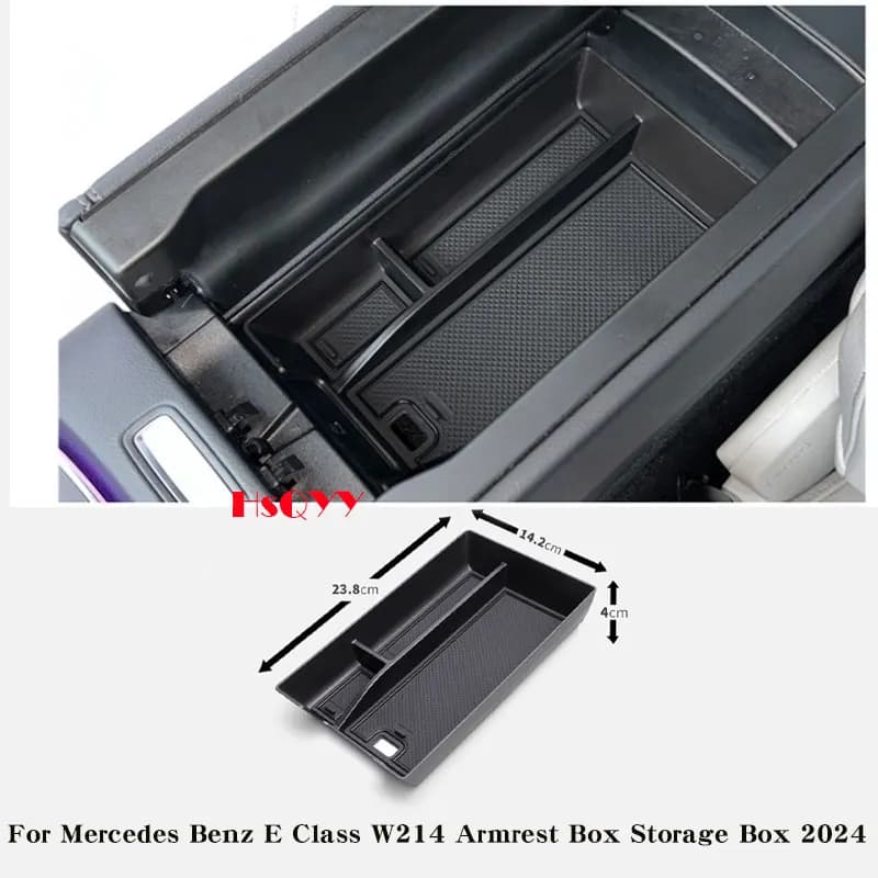 For Mercedes Benz E Class W214 V214 E200 E260 E300 2024 Car Central Control Armrest Box Storage Box Car Interior Accessories