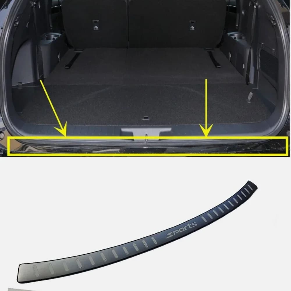 Car Rear Bumper For Toyota Crown Sport Cross 2023 Stainless Steel Protector Door Sill Trunk Trim Accessories 2024