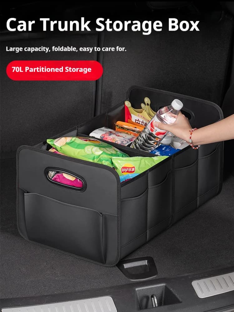 Car Trunk Storage Box Large Capacity Storage Bag Leather For Maserati MC20 Spyder Grecale Coupe Ghibli Levante Quattroporte