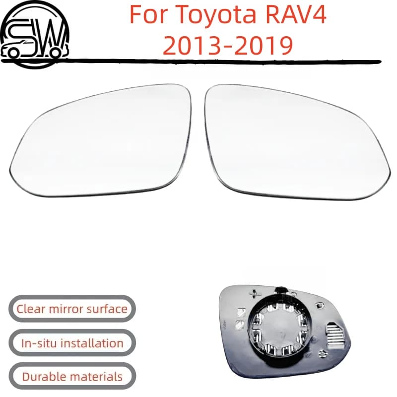 For Toyota RAV4 2013‑2019 Rearview Mirror Glass With Heating.