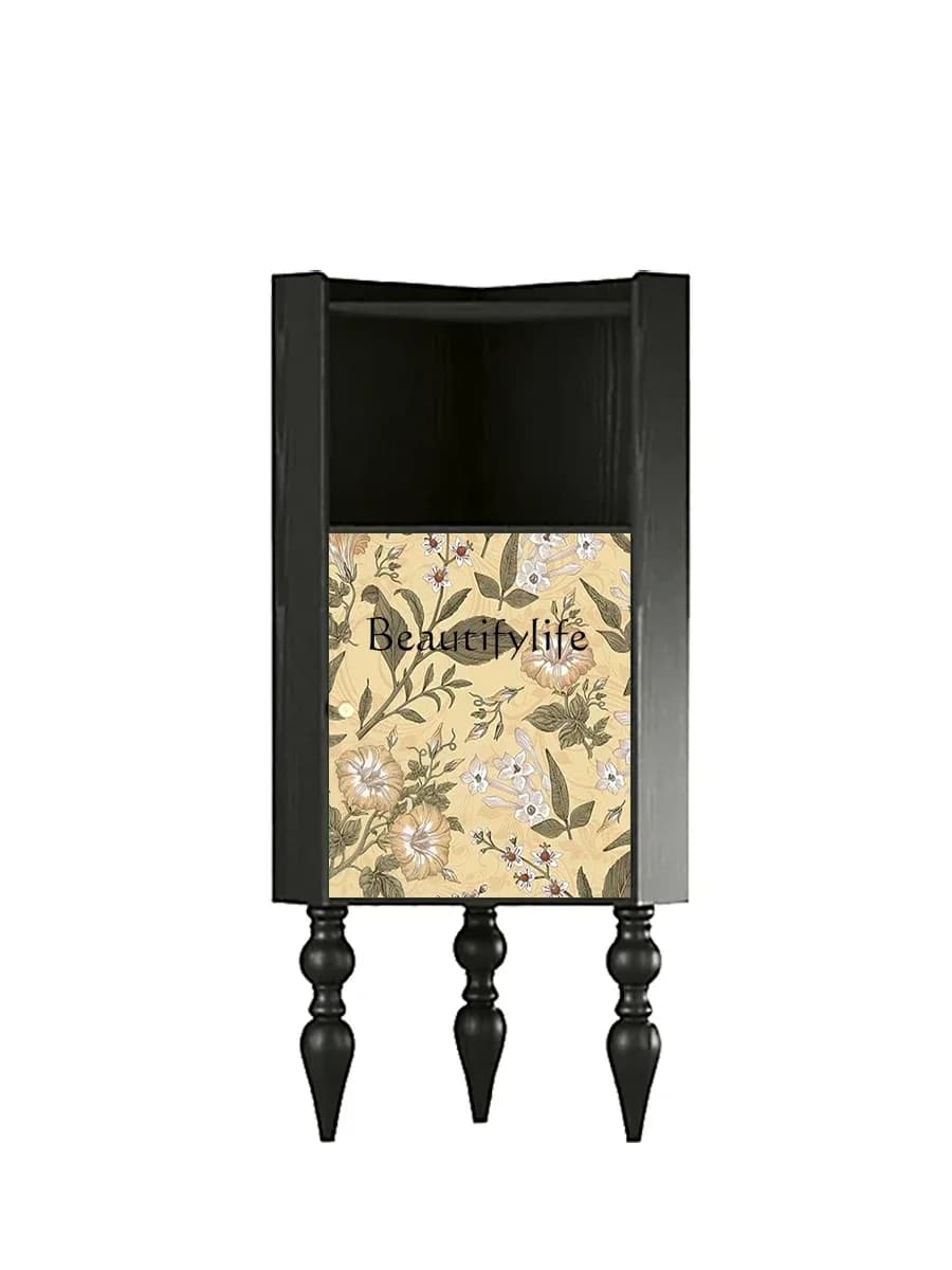 FG43*French retro fresh flower triangular cabinet decorative storage storage corner cabinet