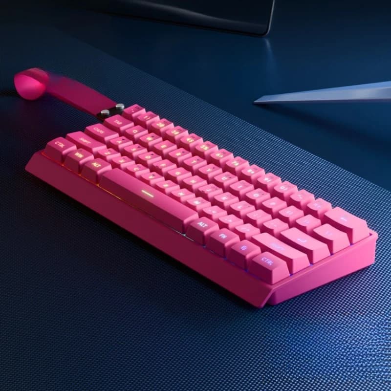 Wireless keyboard and mouse set, mechanical feel office game, small silent bluetooth