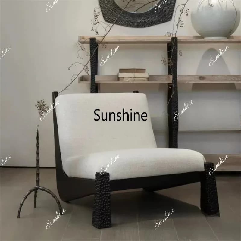Medieval modern solid wood sofa reception room lounge chair