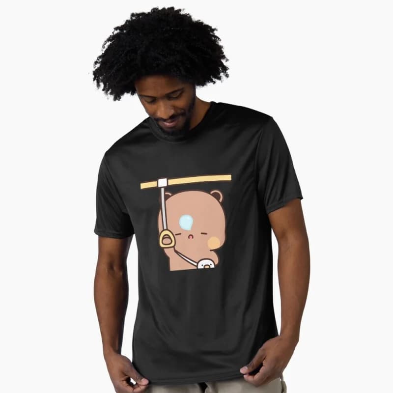 Dudu falling asleep on the bus going home Gift t shirt ‌kawaii‌ Panda Bear Cartoon Graphic tee Cute Y2K Clothes All size Tee