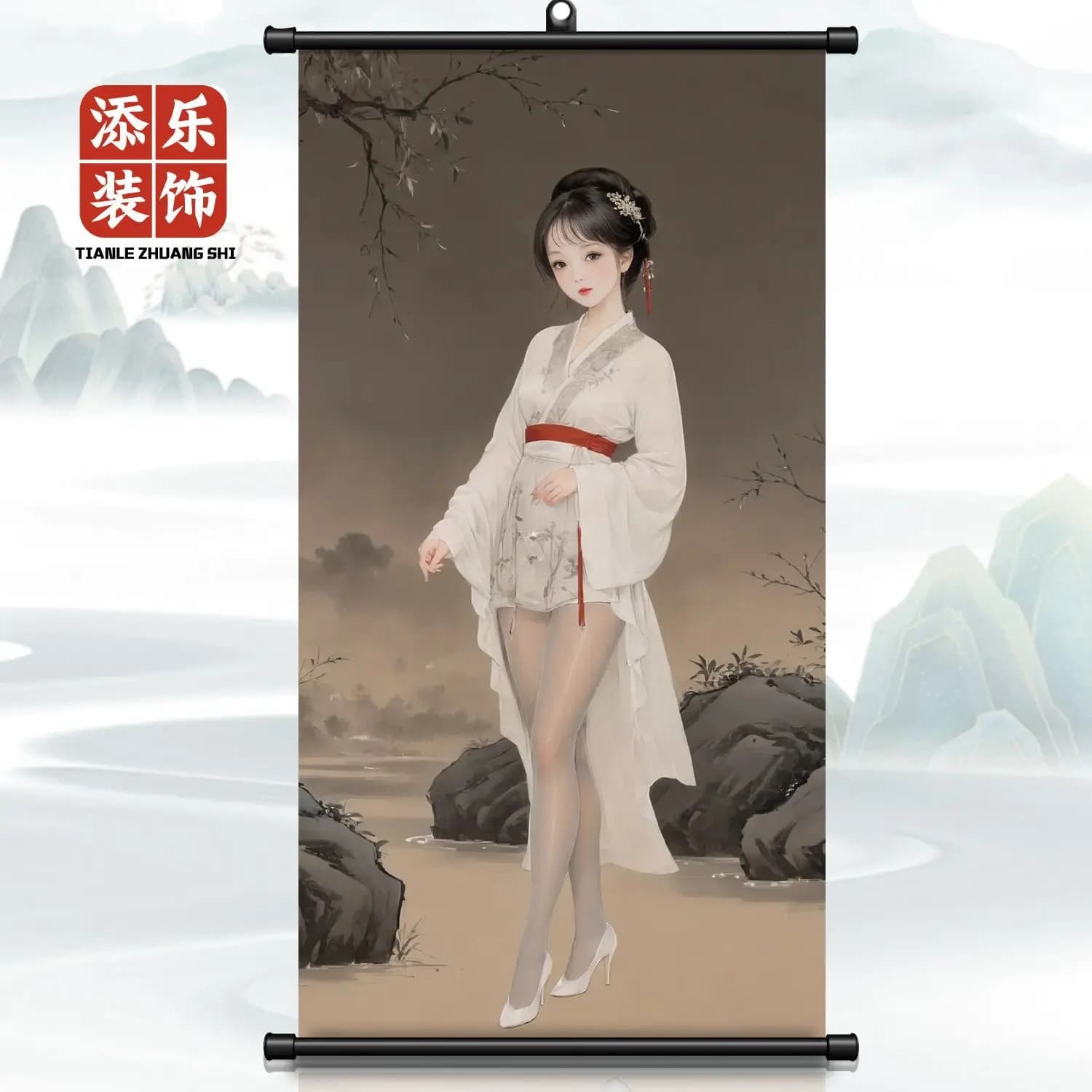 Room Decor Meets Retro Anime Humor | Black Stockings Girl Posters for Room | Funny Prank Gift for Best Friends, Wall Decor