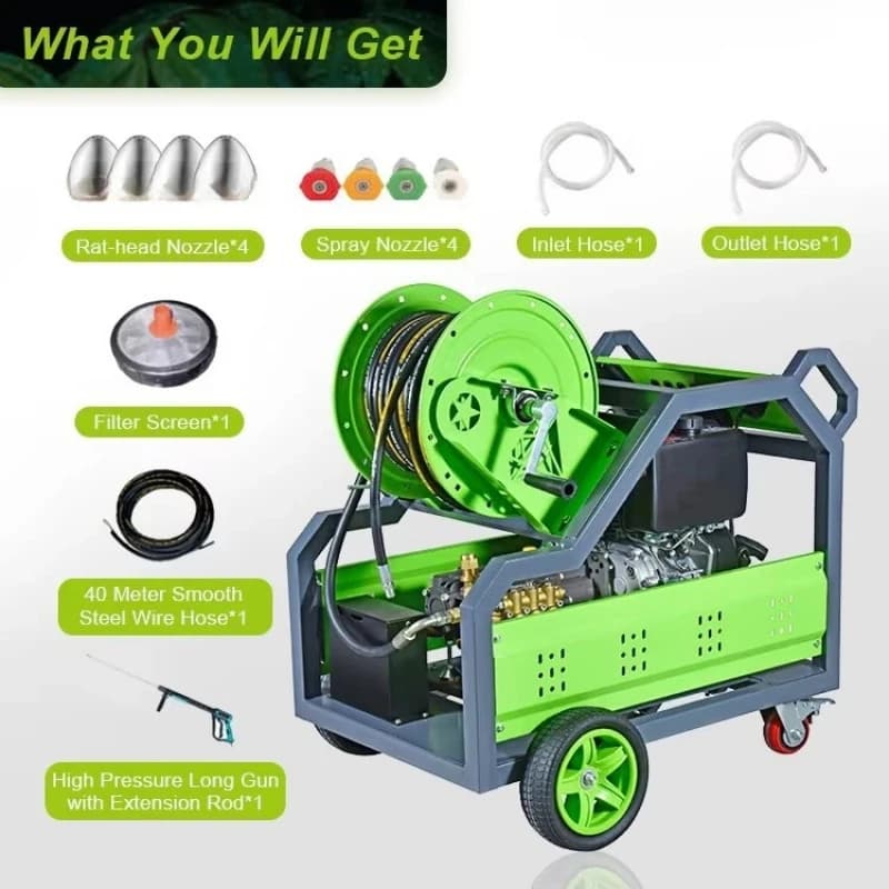 Industrial Sewer Cleaning Equipment Prsure Drain Washer Heavy