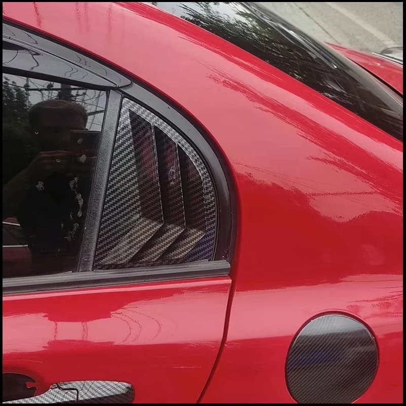 For Honda Civic Sedan 2006-2010 8th Rear Window Shades Shutter Louver Vent Cover Sticker Trim Decorate Car Styling Accessories