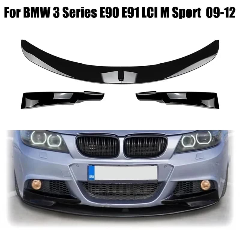 For BMW 3 Series E90 E91 LCI M Sport 2009 2010 2011 2012 Car Front Bumper Lip Spoiler Diffuser Splitters Cover Guard Trim By ABS
