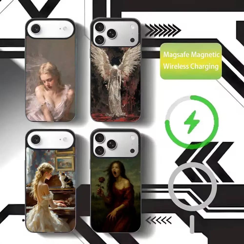 ART Renaissance Paintings Phone Case For iPhone17,16,15,14,13,12,11 Plus,Pro Max Magnetic For Magsafe Wireless Charging