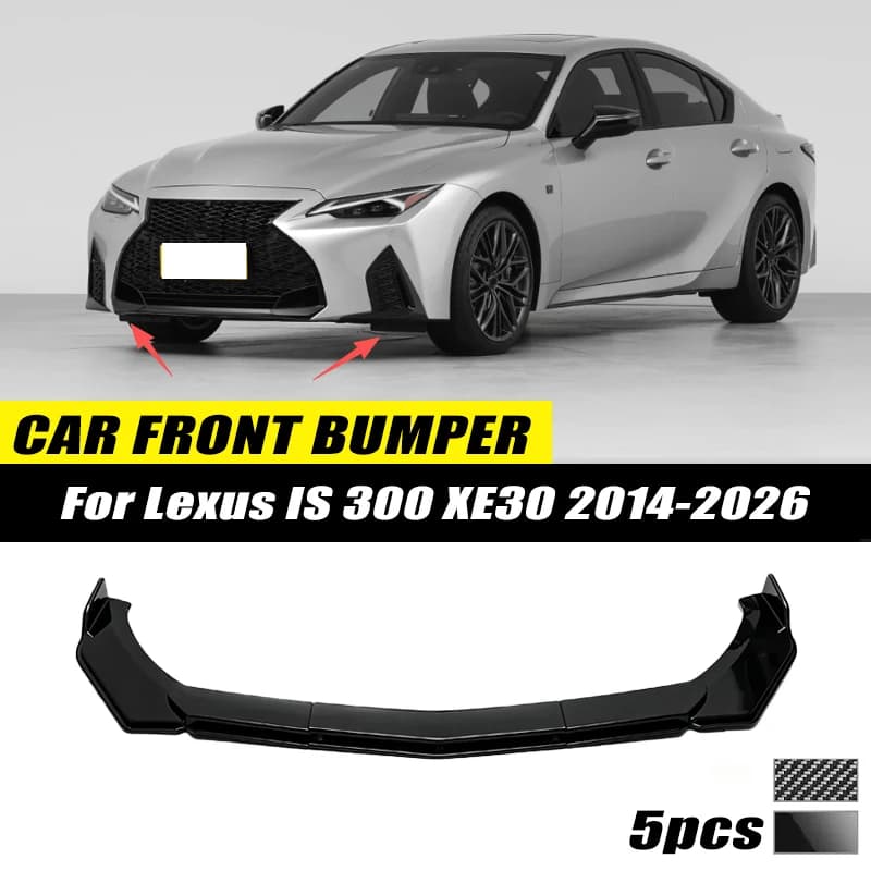For Lexus IS 300 XE30 2014-2026 Front Bumper Lip Front Guard Spoiler High-quality ABS Material Body Kit Front Lip Accessory