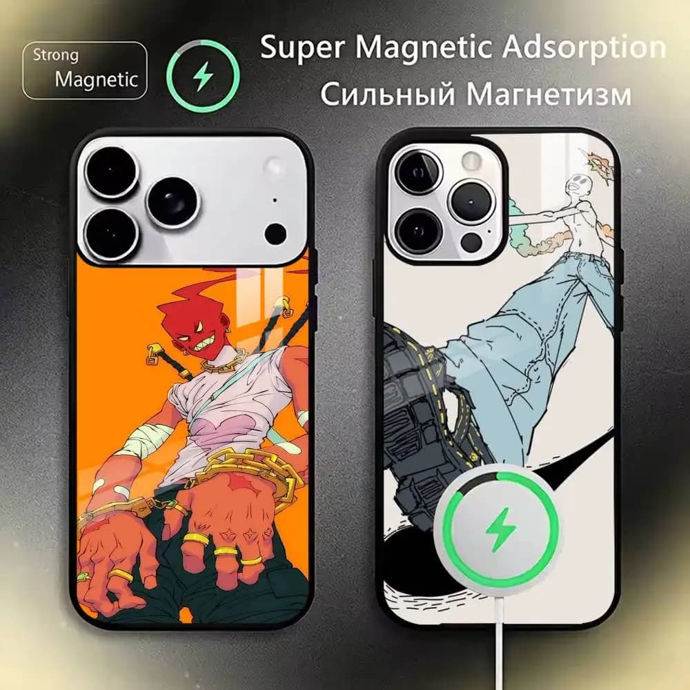Hip-hop Comic Character Sticker  Phone Case For iPhone17,16,15,14,13,12,11 Plus,Pro Magnetic with Magsafe Wireless Charging