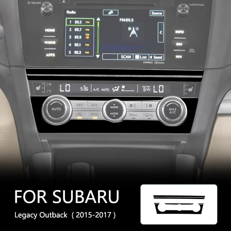 Air Conditioning Control Frame Brand New ABS Gloss Black Stickers For Subaru  Legacy Outback 2015-2017 Car Interior Accessories
