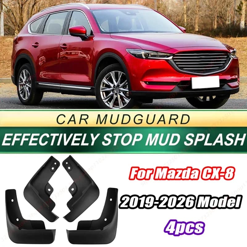 For Mazda CX-8 2019-2026 Model 4PCS Front Rear Mud Flaps Splash Guards Fender Mudguards Auto Accessories