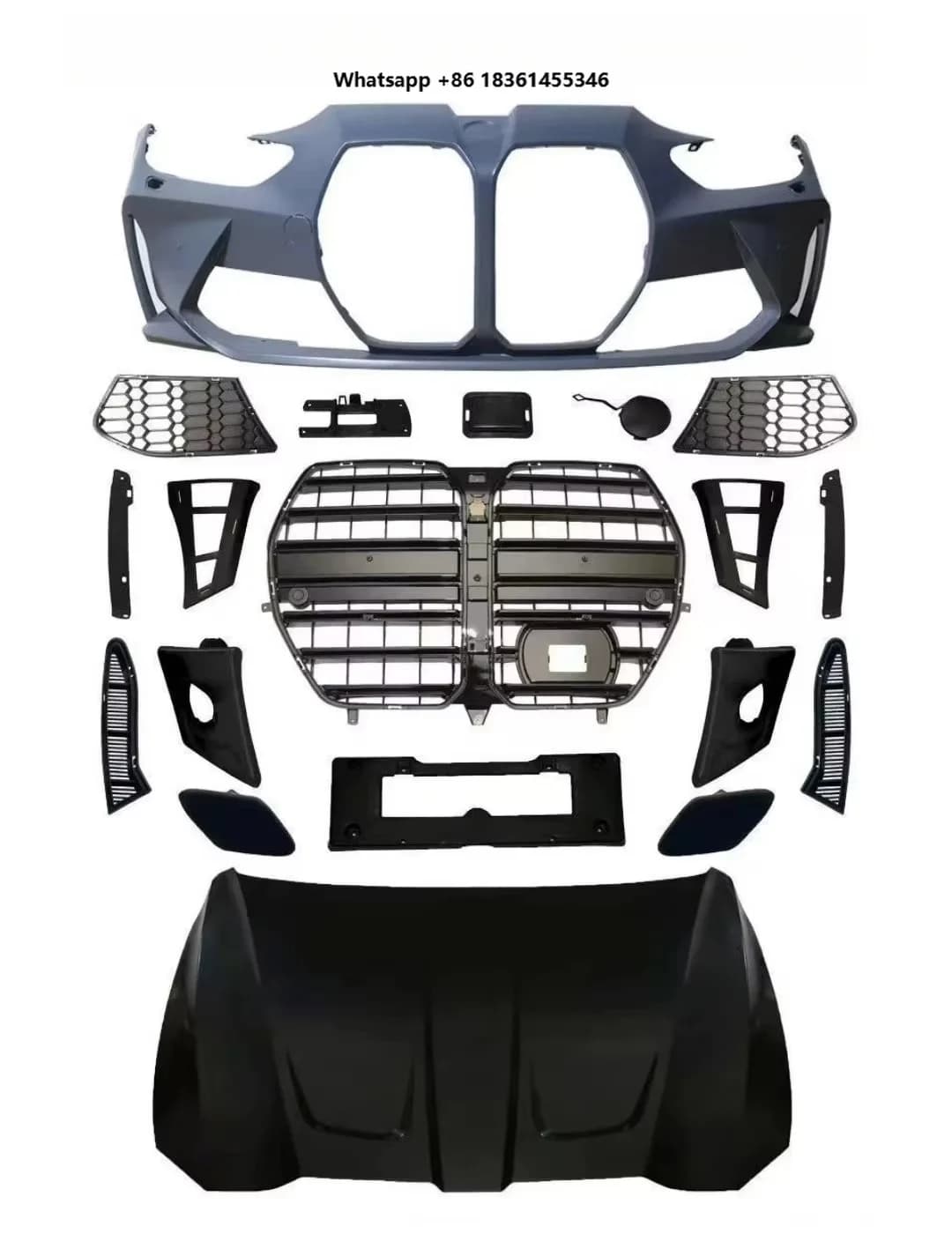 For  3 Series F30 F35 to G80 M3 Front Bumper Surround Grille STLF Suitable
