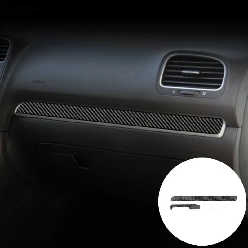 Car Dashboard Console Air Outlet Gear Panel Carbon Fiber Trim Sticker For VW Golf 6 MK6 GTI 2008-2012 Auto Styling Accessories
