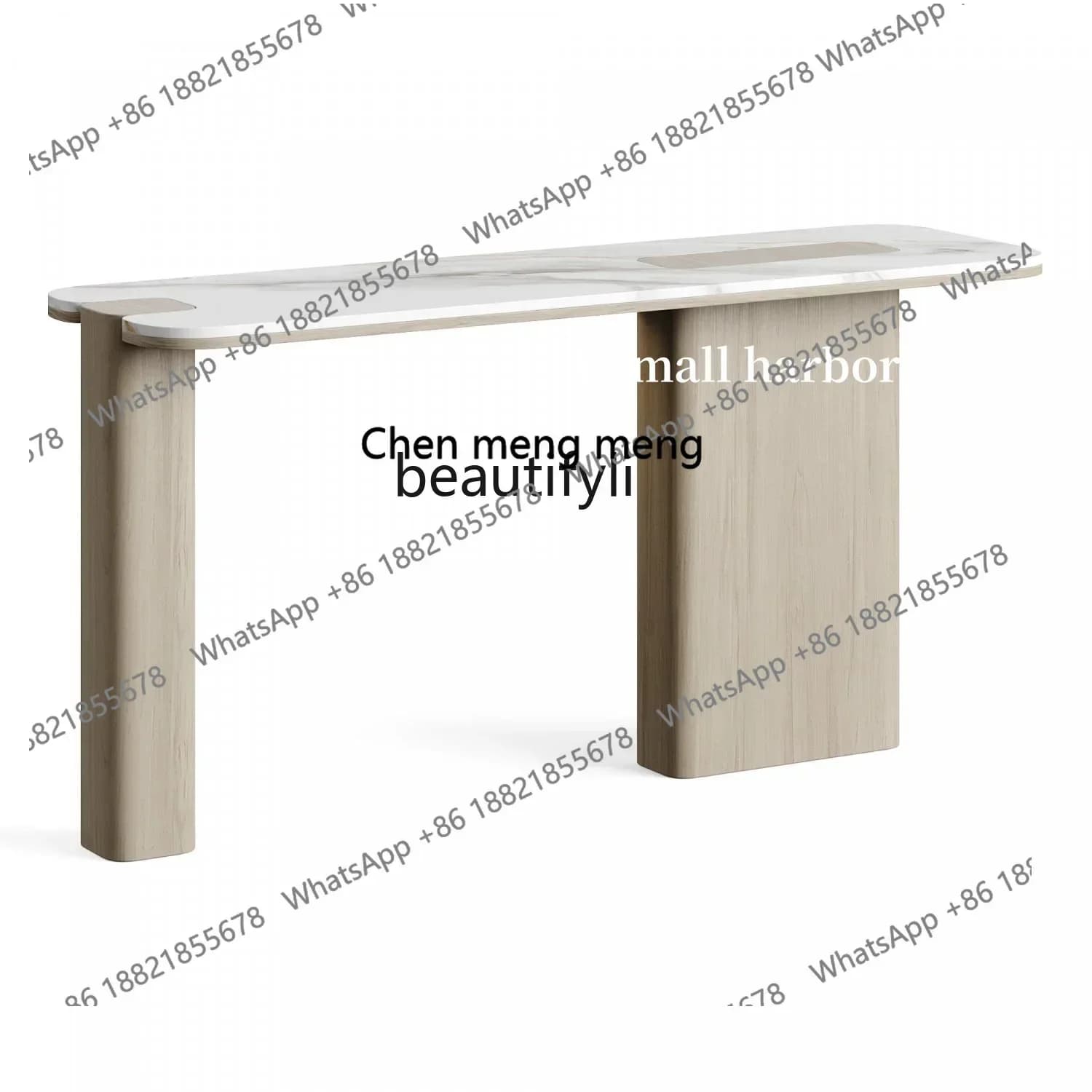 D178  Modern solid wood rock slab entrance table entry end view platform aisle case decoration club, high-end furniture