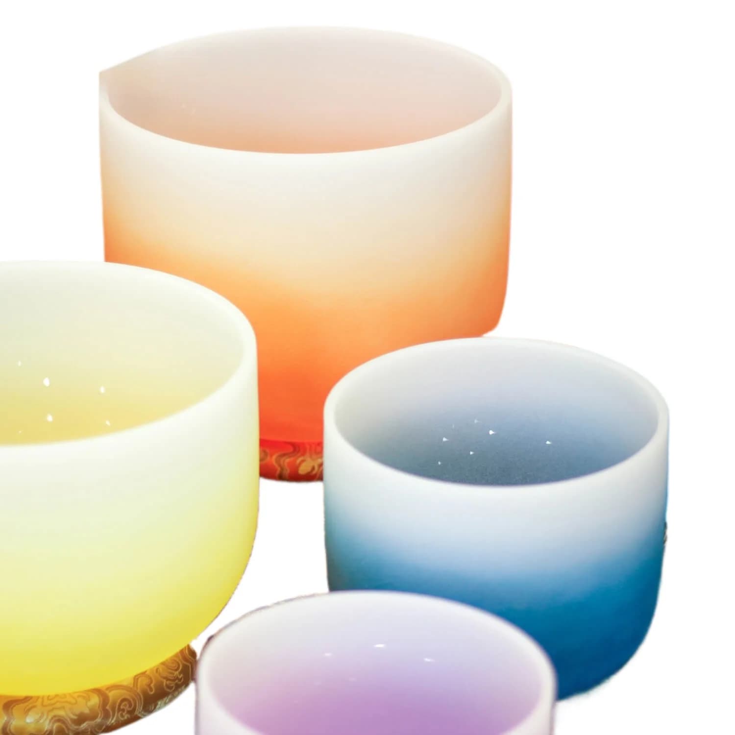 Color crystal bowl, Buddha sound , seven-color music bowl, singing bowl, yoga, stress release, meditation, musical instrumen
