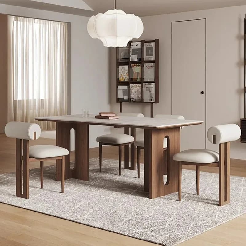 Wooden Design Dining Tables Minimalist Design Creative Slab Dining Tables New Style Hotel Home Furniture Mesa Comedor Ls40cz