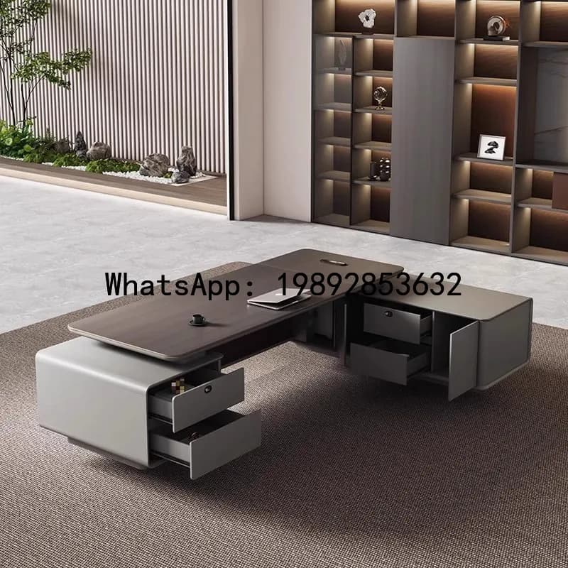 XL High-End Boss Desk Luxury High-Grade Elegant Executive Desk Modern Office Desk and Chair Set