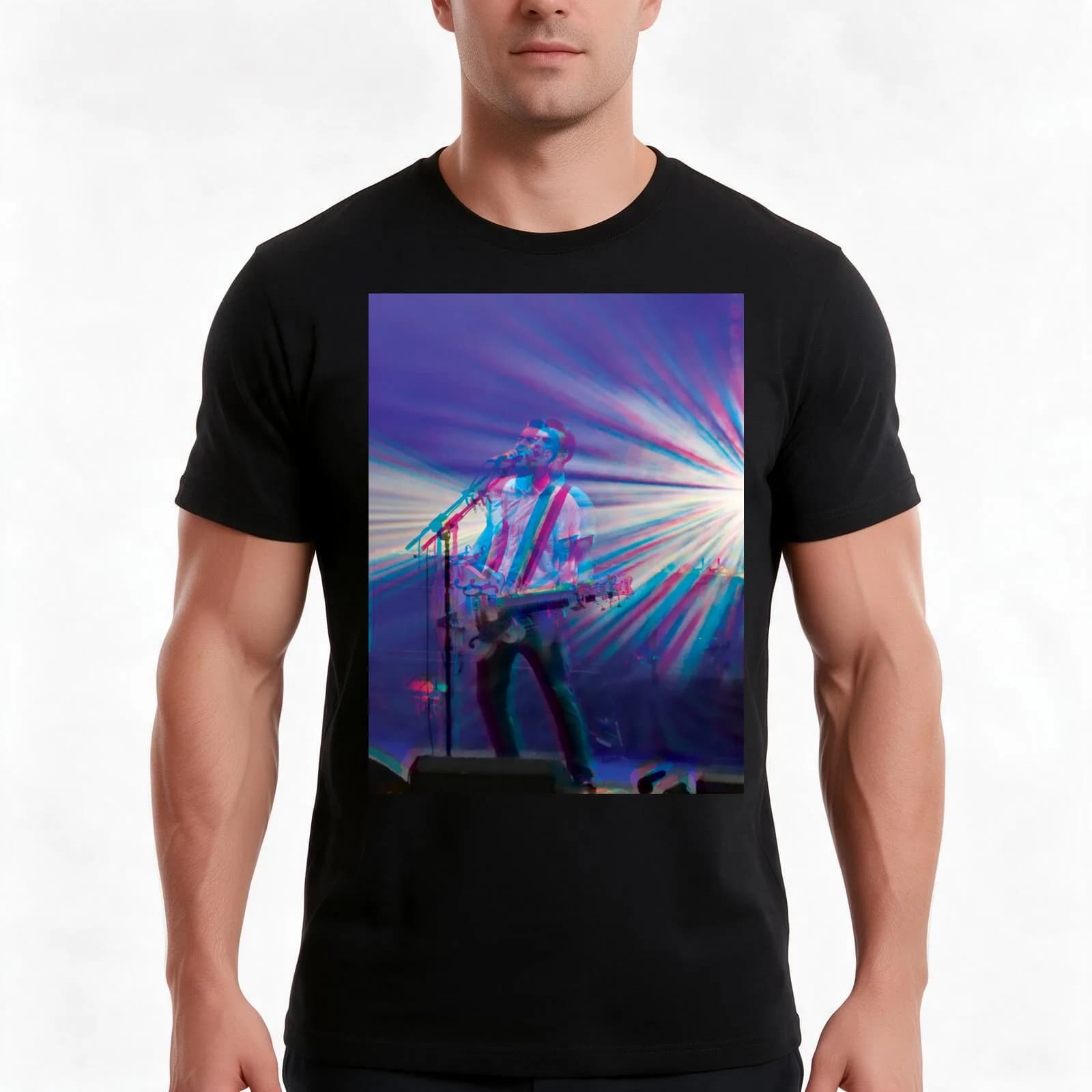 Liam Fray, Courteeners 3D style T-Shirt, Summer Casual Cotton Tee, Oversized Streetwear Tops, Vintage Graphic Print, 100% Cotton