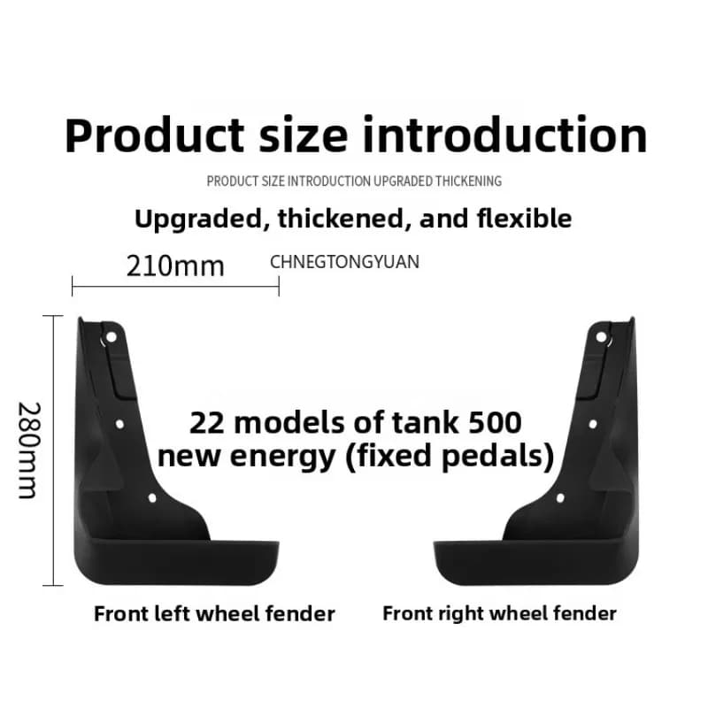 Mudguards For Great Wall Tank 500 H4-T 2022-2026 Mud Flaps Fender Cover Flares Splash Guard Cover Exterior Accessories
