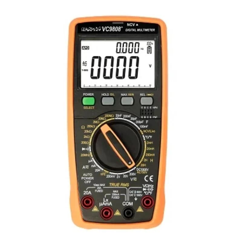 Digital Multimeter VC9808+ High Accuracy with Double Integral A/D Converter with 20mm High Graphic LCD