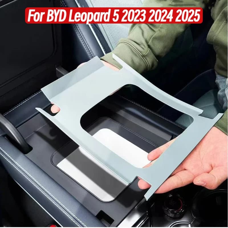 Car Armrest Box Panel Silicone Pad Fit for BYD Leopard 5 2023 2024 2025 Modified Car Center Console Armrest Box Anti-scratch Pad