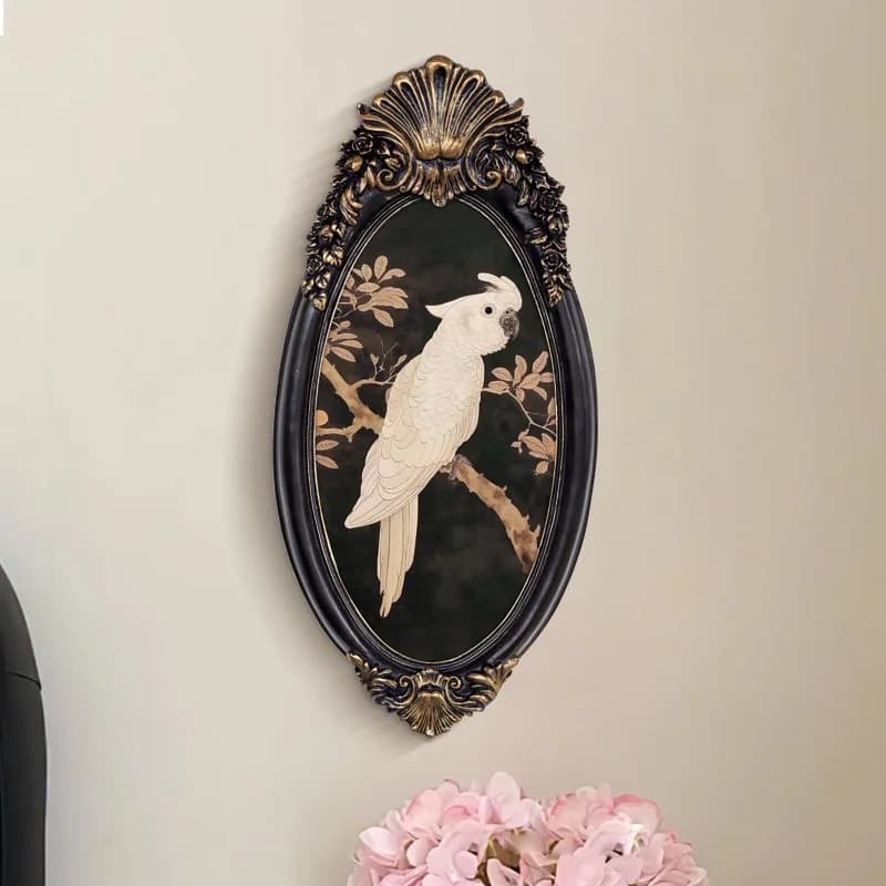 Zml living room & dining room decorative painting - oval, vintage, niche, high-end style - bedroom bedside table hanging art