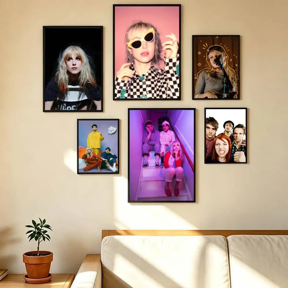 Paramore H-Hayley Williams-s Poster High Quality Dorm Living Room Aesthetic Wall Decoration Painting Stickers Gift