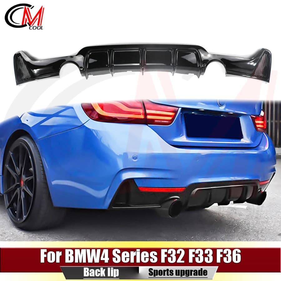 For BMW 4 Series F32 F33 F36 Rear Lip Rear Bumper Diffuser ABS Spoiler Splitter Body Upgrade Kit