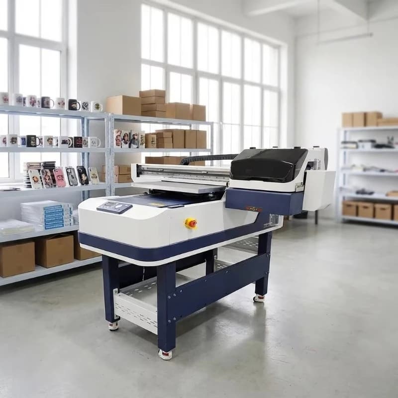 Flatbed inkjet printer with I3200 print head, suitable for fully automatic cardboard label printing UV inkjet machine