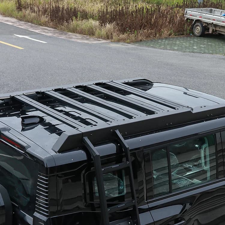 Jetour T2 Traveler Car Roof Rack Accessory-Stainless Aluminium Alloy Top with Black Powder Coating Cargo Carrier Roof Rack