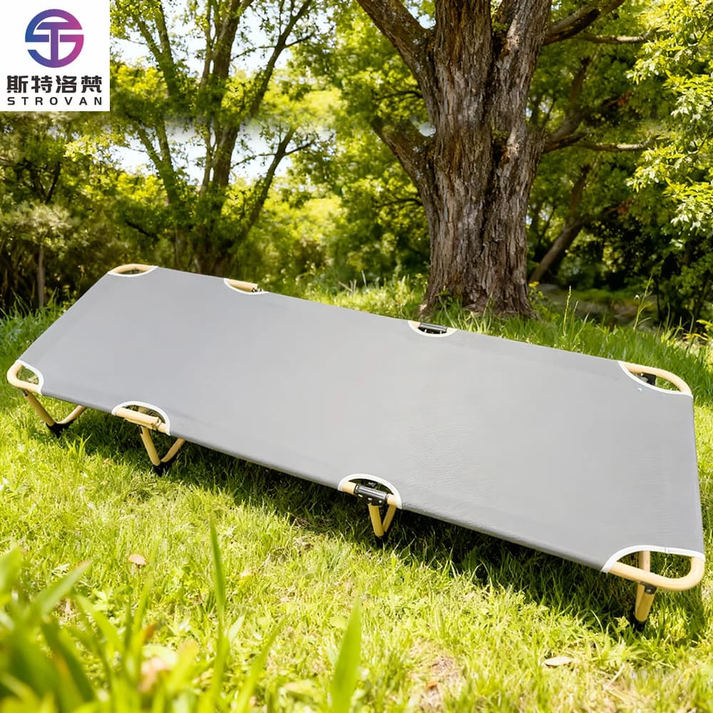 Foldable Bed for Adult with Mattress Portable Steel Frame Modern Design Hotel & Kitchen Use Single Bed M01040